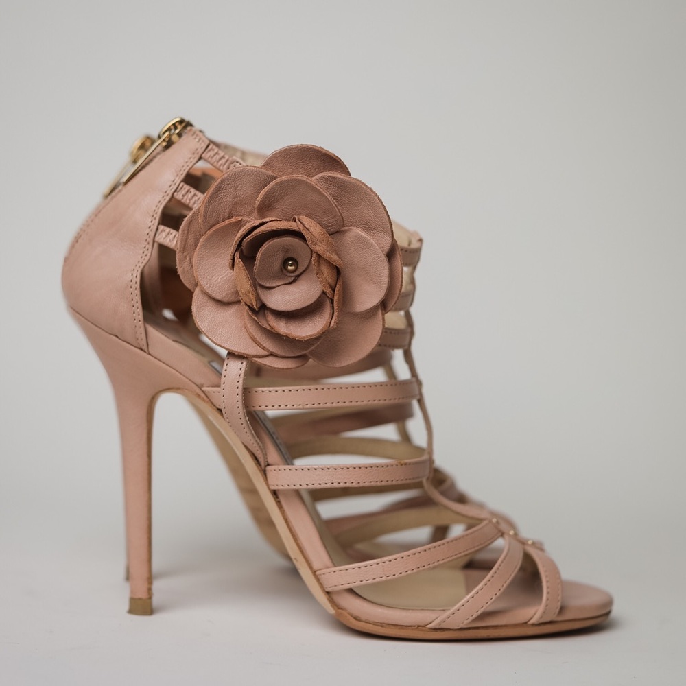 Jimmy Choo distressed leather sandals (SZ 38)